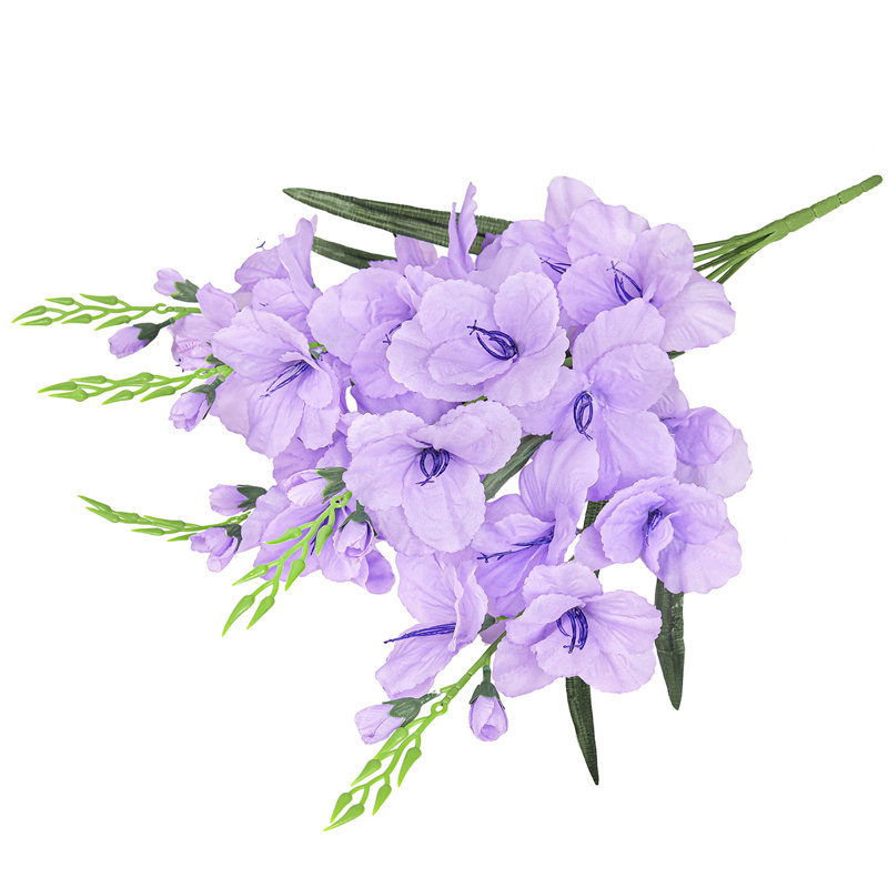 Artificial Gladiolus Flower Bush, Lavander