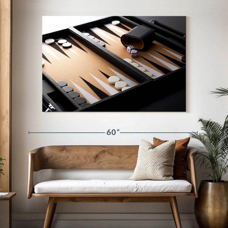 Senne Modern Backgammon, 34" H x 51" W