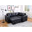 Duilio 84.5"W PVC Fabric Sleeper Sectional With USB Charger, Cupholders, Storage Arms