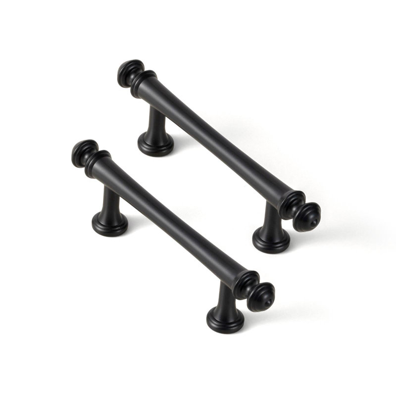 Gracieuses poignées d'armoire, 3", Noir, noir, noir, noir