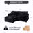 L-Shaped Sectional Sofa (Black)