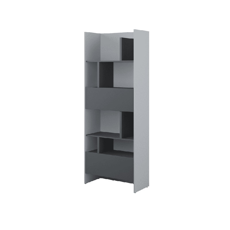 Moxen 85.83cm W Standard Bookcase, Grey