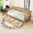 Wooden Daybed with 2 Drawers and Slats-116132809-116132811