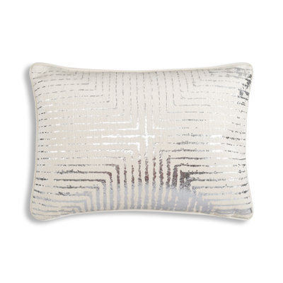 Abstract Velvet Feather Lumbar Pillow