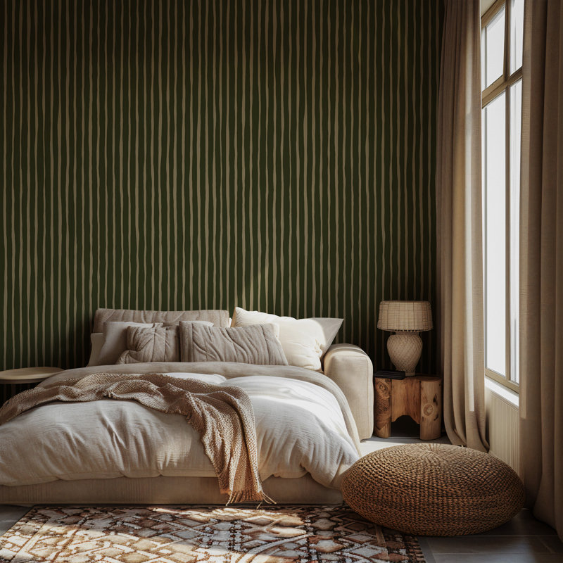 Geometric Wall Mural, L 150 po x H 108 po, Peler et coller