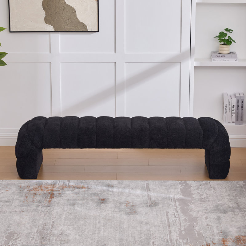 Banc avec revêtement, Noir
