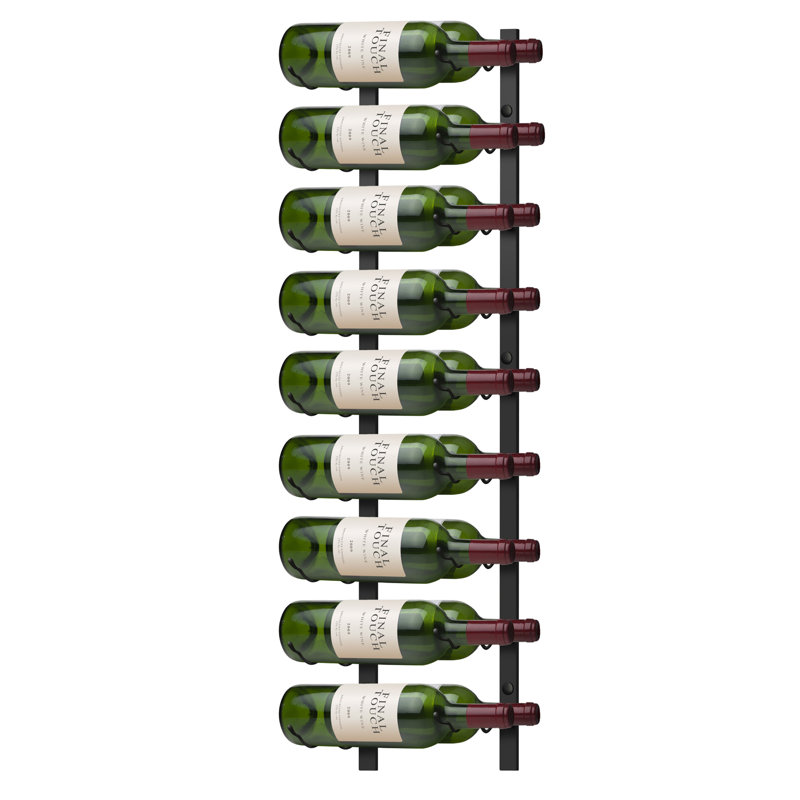 Wall Mounted Wine Bottle Rack in Black