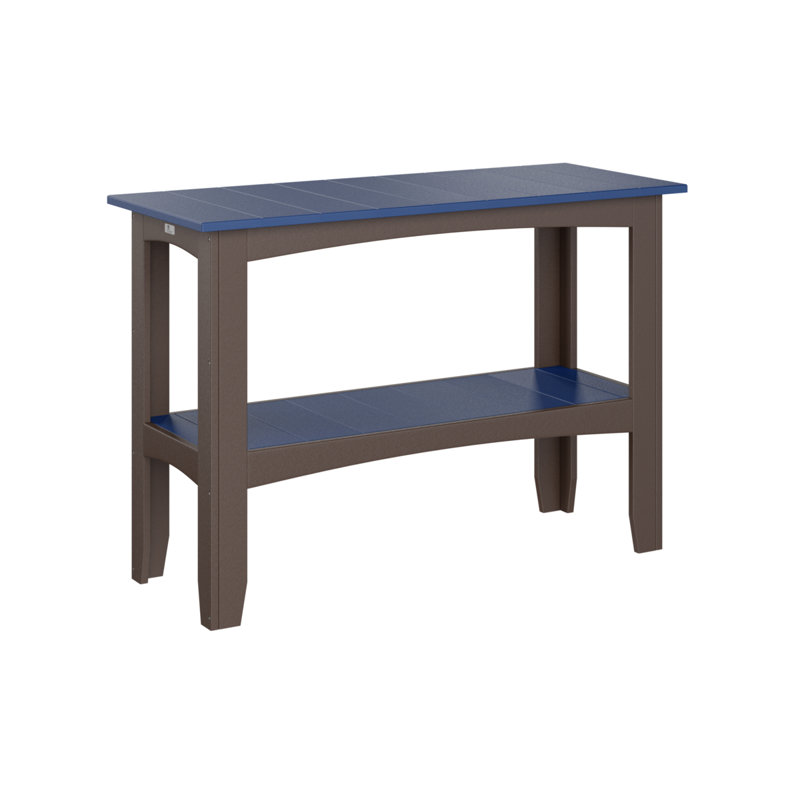 Outdoor Bar Table, Chocolate Brown, Pacific Blue