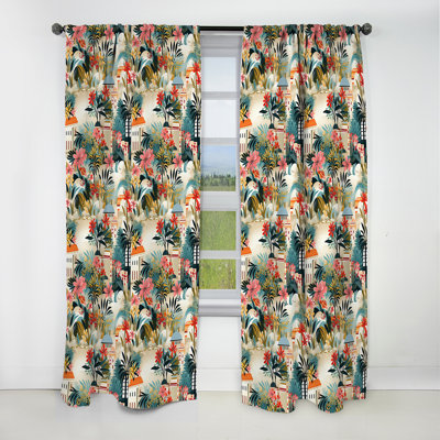 Bort - Floral Curtain - Blackout Floral Curtain - 1 Panels