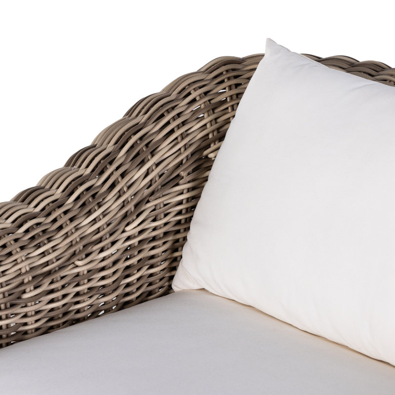 Cosha Outdoor Lounge Chair, White, Brown