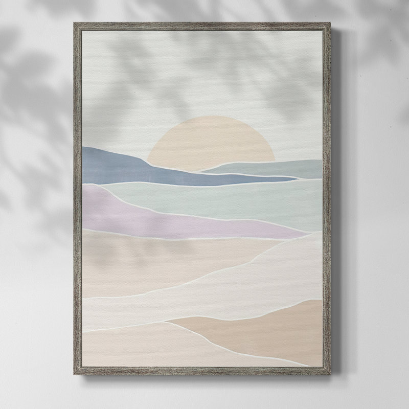 Wave Tableau II Framed Print - Solid Wood, 15" H x 12" W