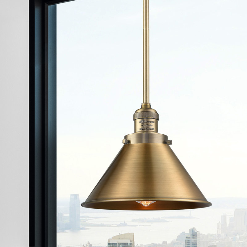 Paylor 1 - Light Single Pendant, No Bulb Included, Brushed Brass, Brushed Brass