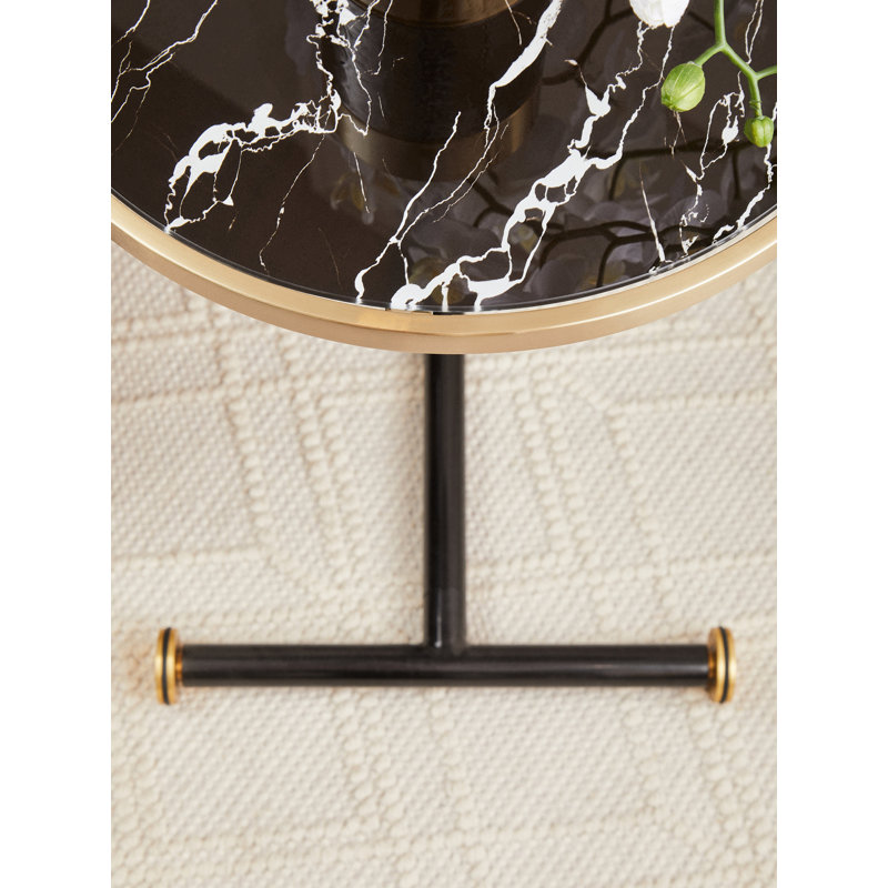 Bhodi Glass Top End Table