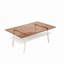 Table basse rectangulaire, plateau en verre trempé avec pieds en métal blanc, table moderne en verre de salon-269296101