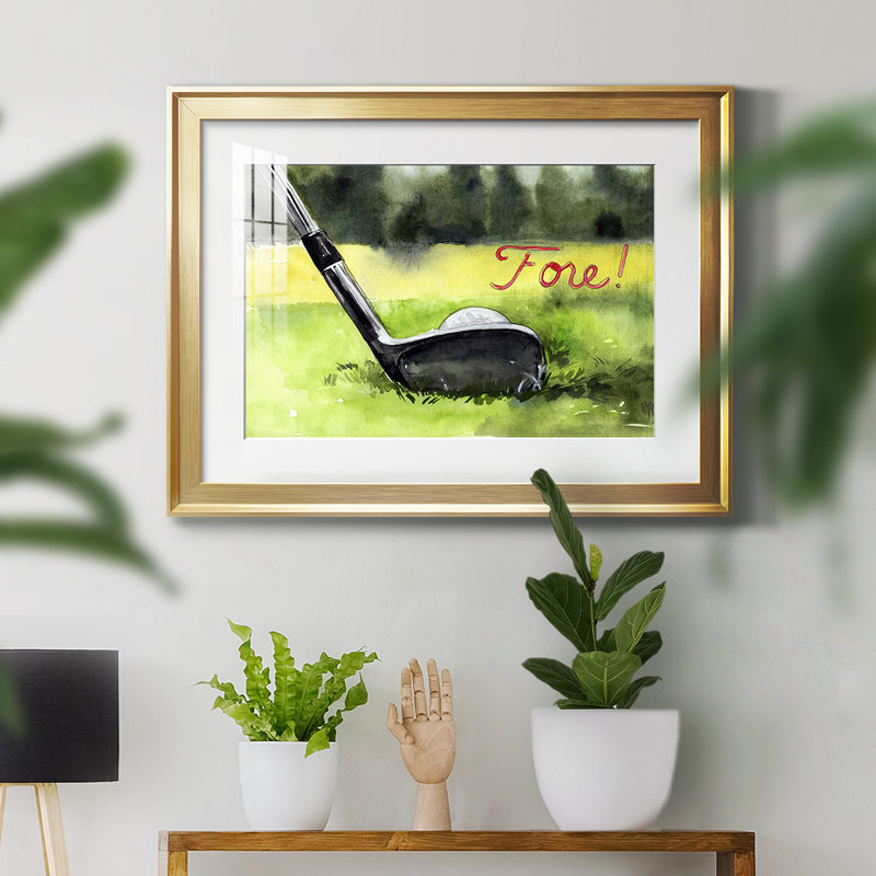 Tee off Time IV - reproduction de cadre photo, Or, L 36,5 po x H 26,5 po