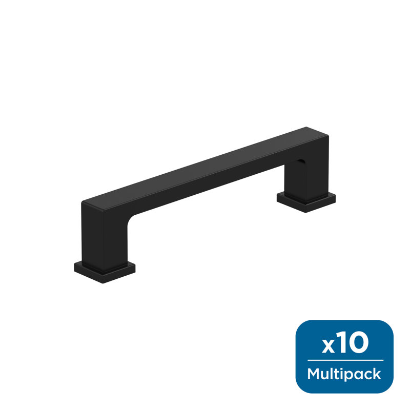 Poignée d'armoire noir mat centre à centre Bridgeport 3-3 / 4 pouces (96 mm) - paquet de 10, Noir mat