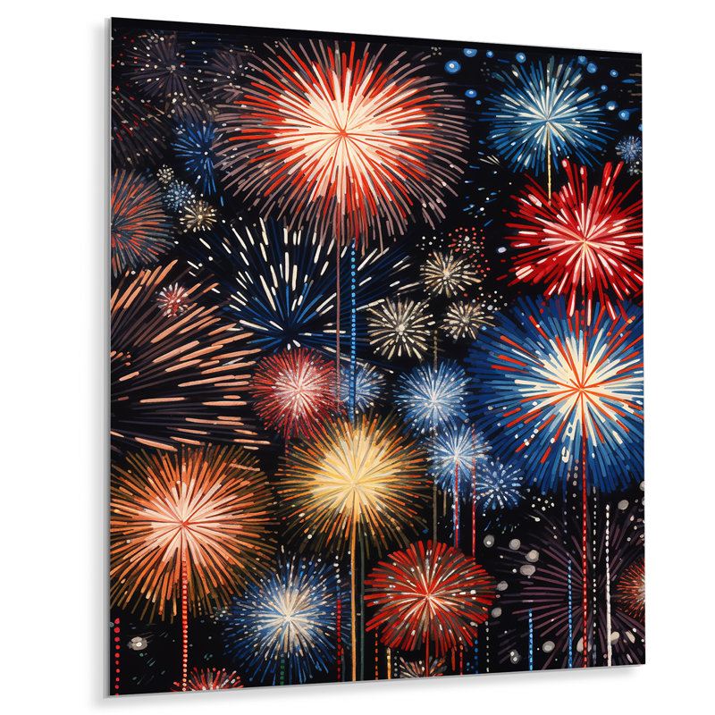- Décoration murale en métal feux d'artifice, H 40 po x l 30 po x P 1,5 po