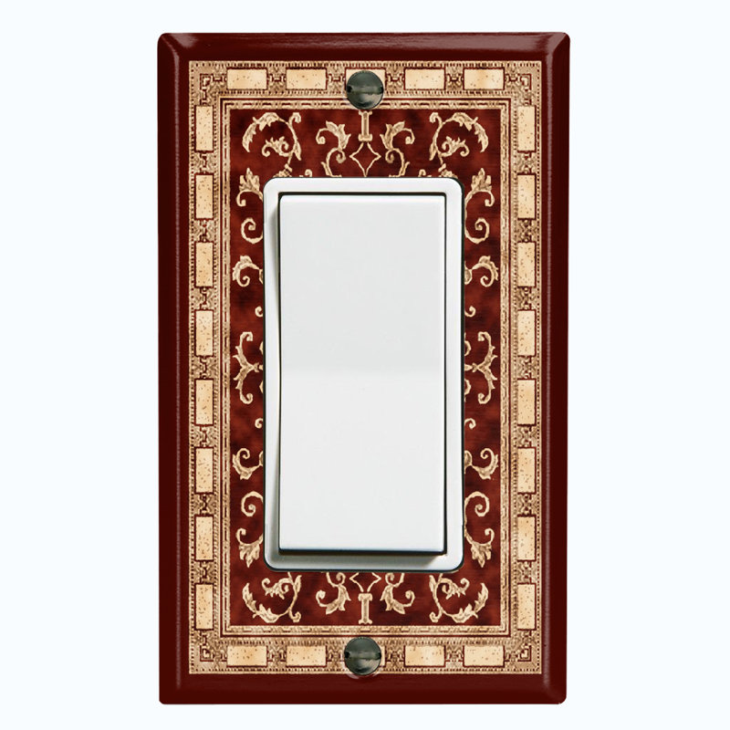Élégante plaque de tapis rouge beige à motif de tapis à 1 face