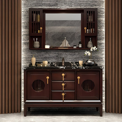 Meuble-lavabo rétro de style chinois.