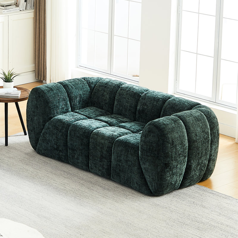 Moderne 2 chenilles en mousse pure avec siège à carreaux, arrondi et piano, pour un décor douillet, des espaces de vie