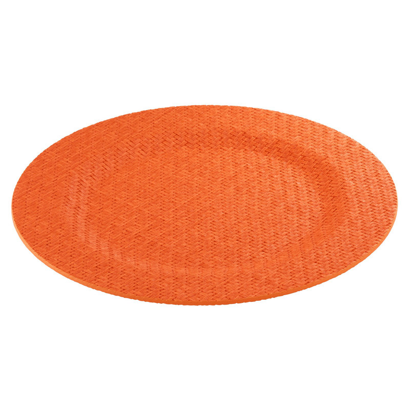 Wicker 100% Pthalate-free Vinyl Chargers, Pumkin