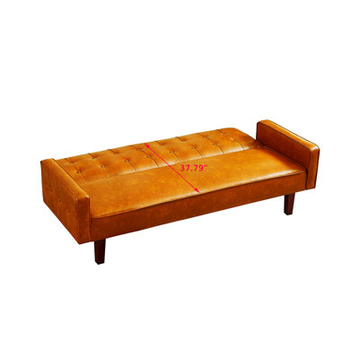 Jerrilyne 74.41'' Sleeper, Sleeper Sofa, Faux Leather Sofa, Upholstered Sofa, Modern Sofa, Living Room Sofa