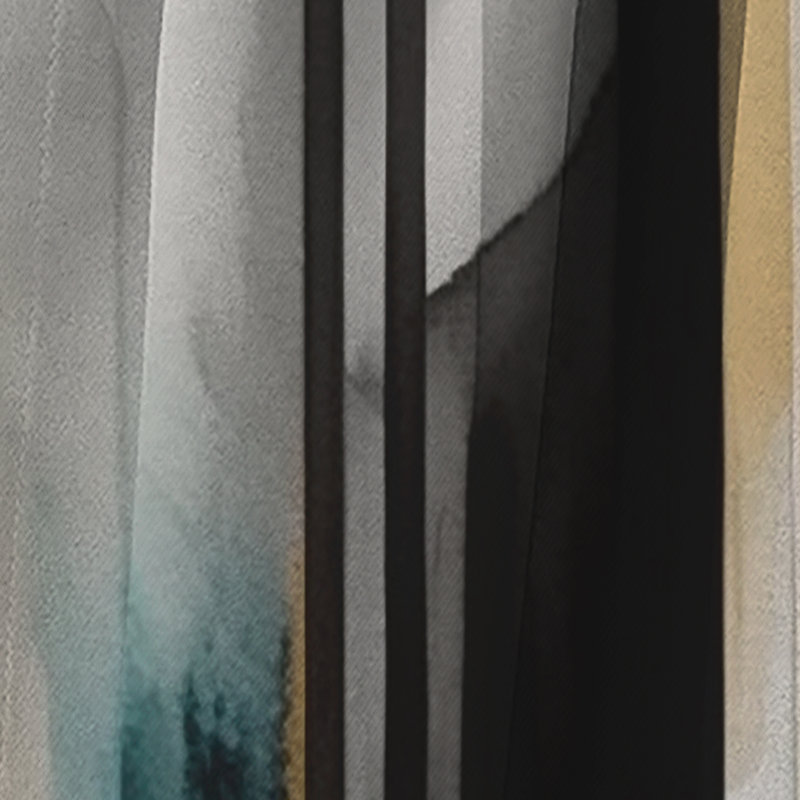 Abstrait transitionnel moderne, formes I - Rideau à formes abstraites - 1 panneau, L 52 po x L 120 po