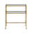 Gretna Rectangular Antique Gold Metal And Glass Accent Table
