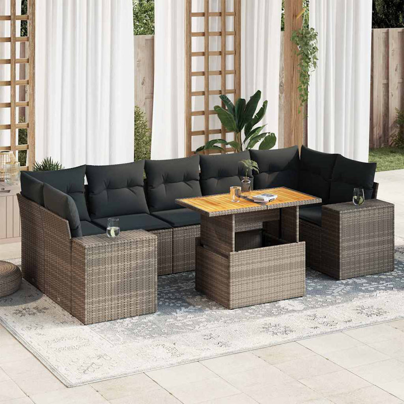  Garden Sofa Set Grey