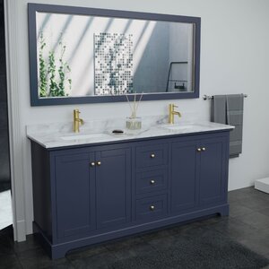Wyndham Collection Avery 60'' Free Standing Double Bathroom Vanity with ...