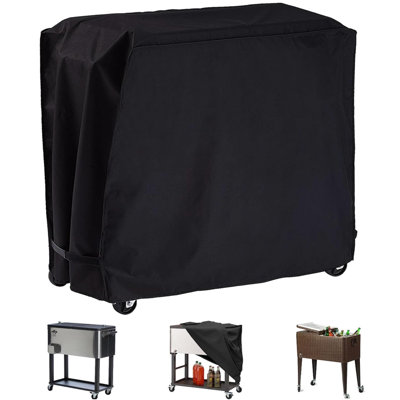 Cooler Cart Cover Waterproof Patio Cooler Cart Protective Cover Dust Cover For Outdoor Bar Cart