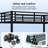 Shared Bedroom Twin Over Full Metal Floor Bunk Bed Frame, Heavy Duty Low Profile Bunk Bed With Guardrails For Kids, Teens, Adults, Noise-reducing Space-saving Design, Black-468257876