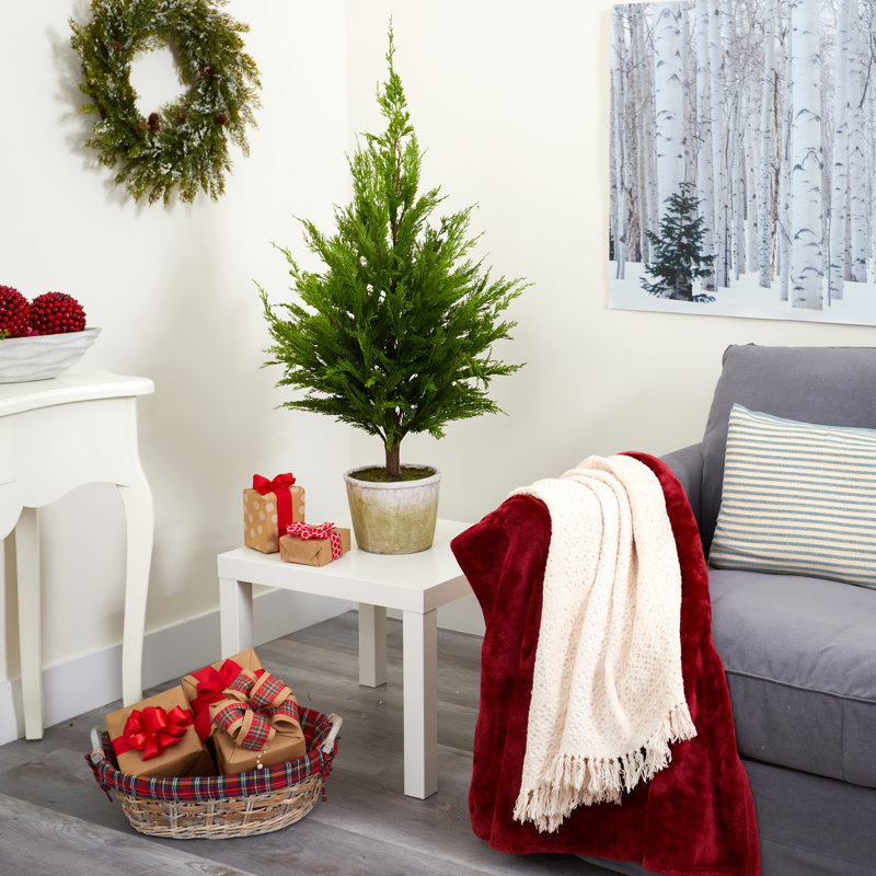 Arbre de Noël artificiel en pin vert 3,5 po