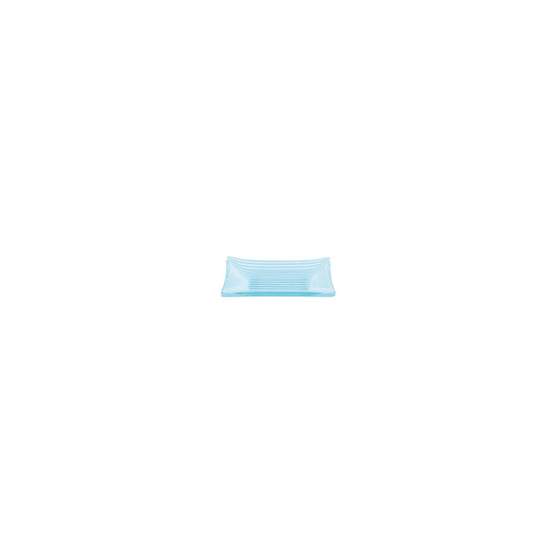 Vaisselle en verre 4,25 po x 2,5 po x H: 0,5 po Ramequin de verre rectangulaire 1 oz (ensemble de 6), Bleu clair