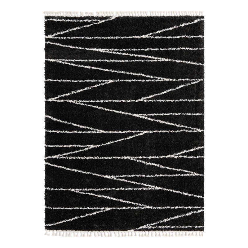Abrahams Geometric Indoor Rug, Rectangle 9' x 12'