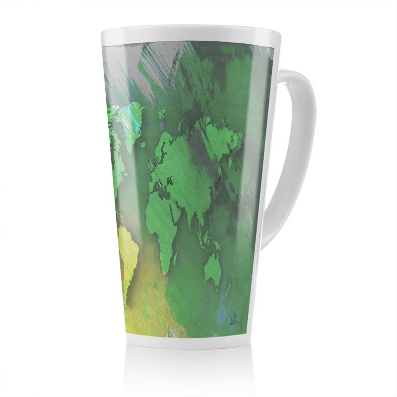 World Map Latte Mug