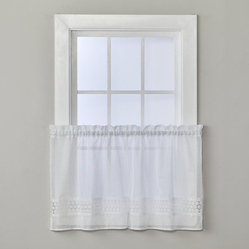 Tailored Cafe Curtain, 56" W x 24" L
