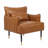 Mid-Century Modern Leatherette Armchair With Legs And Side Pocket-1511244584