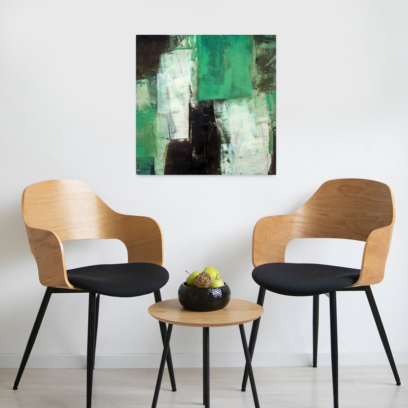 Verdure, art contemporain abstrait, H 24 po x l 24 po
