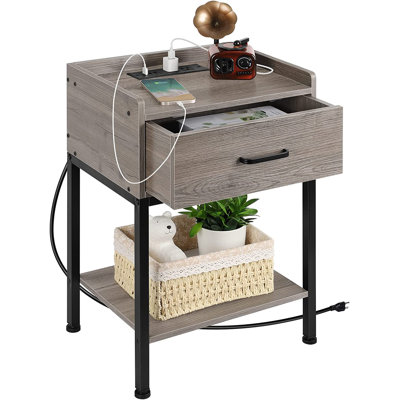 Tarocco 15.7'' W Metal Nightstand