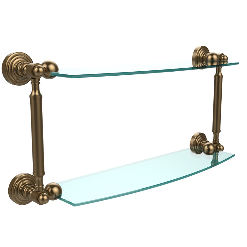 Beresford 2 Piece Tiered Shelf, 22" W x 8.5" H, Brushed Bronze
