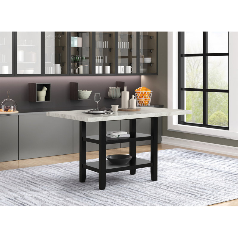 Meuble en bois 1 pièce moderne et élégant avec comptoir en faux marbre et plateau inférieur