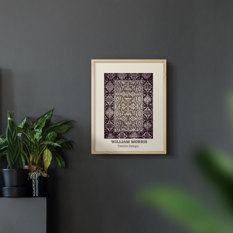 William Morris, reproduction encadrée L XXVII, Noir, H 14 po x l 11 po