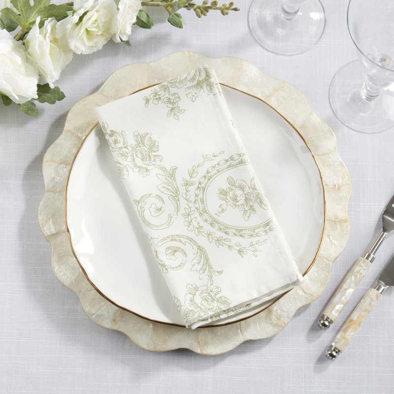 Serviette en lin 20 po Vickrey, Olive