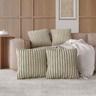 Laconia 18" X 18" Square Velvet Throw Pillow Covers (Set of 4)