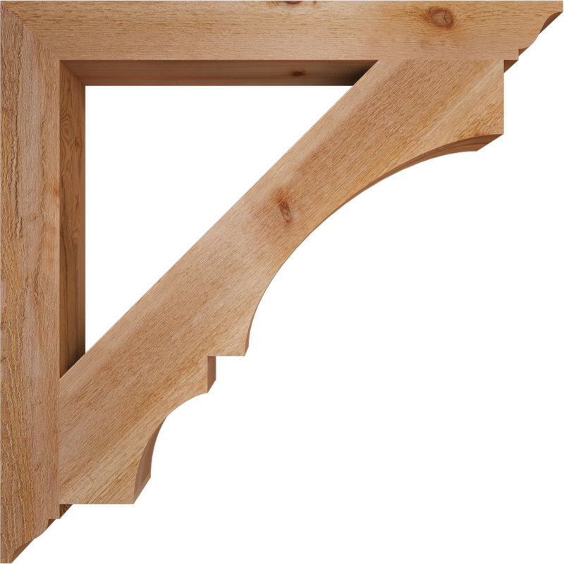 Support de sciage grossier traditionnel de l 4 po x P 38 po x H 38 po, cèdre rouge de l'Ouest, L 4 po x P 38 po x H 38 po