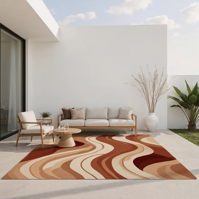 Canyon Wisps Indoor And Outdoor Area Rug, Rectangle 2' x 3'