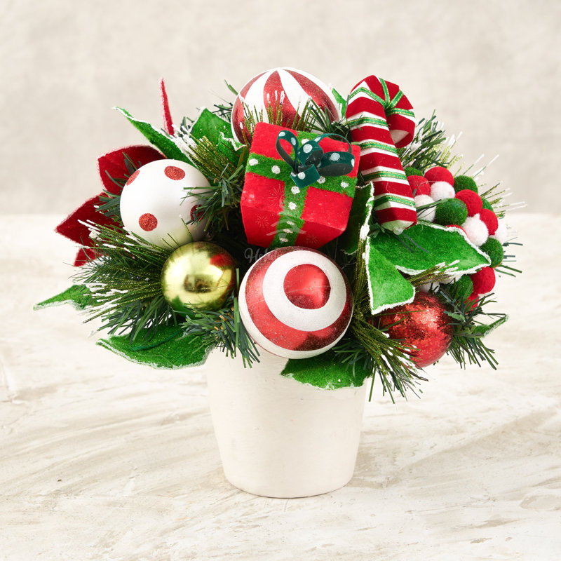 Arrangement de Noël à la menthe poivrée