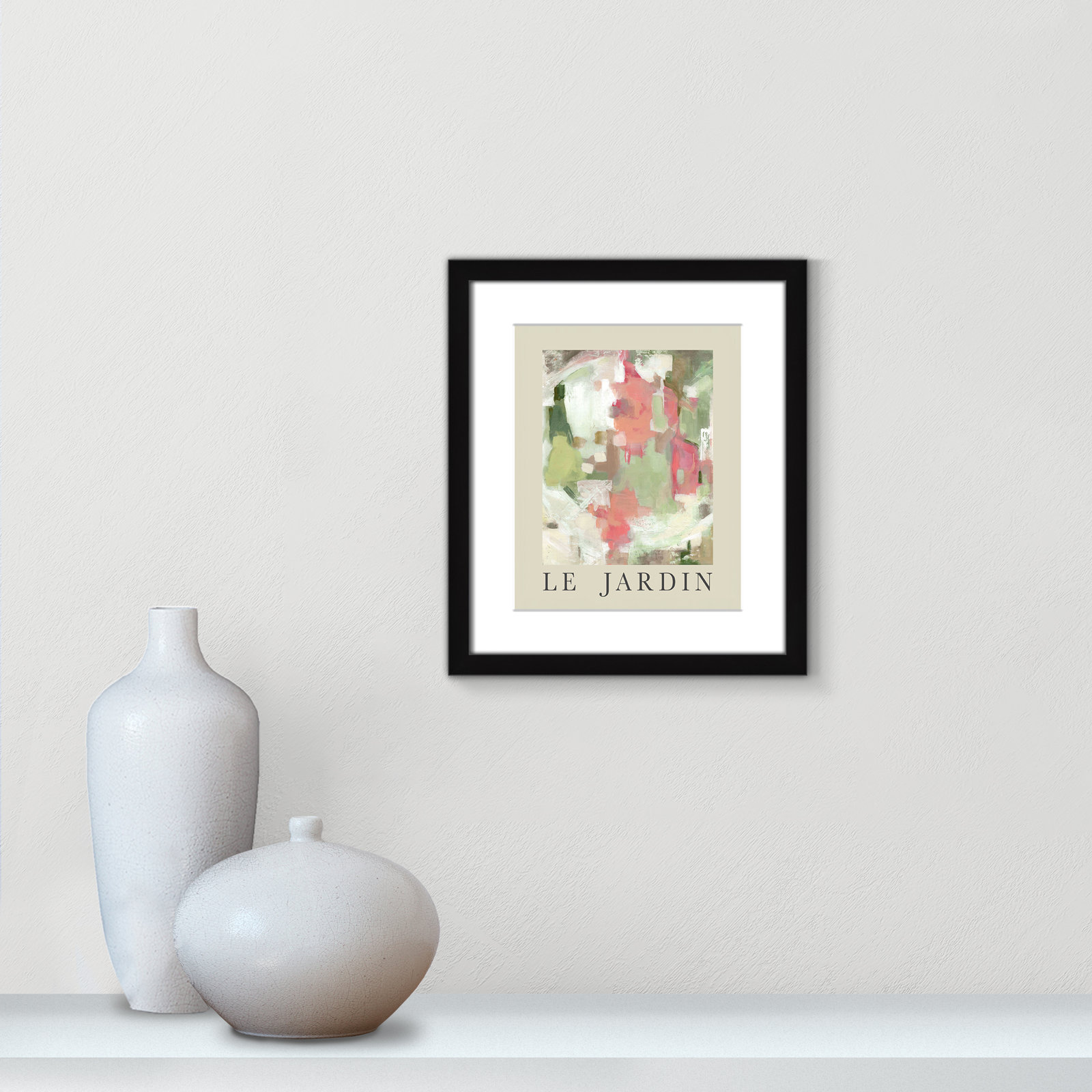 Botanical Poster Collection " Le Jardin " by Carol Robinson, Black Single Picture Frame, Yes, 15" H x 13" W x 1.25" D