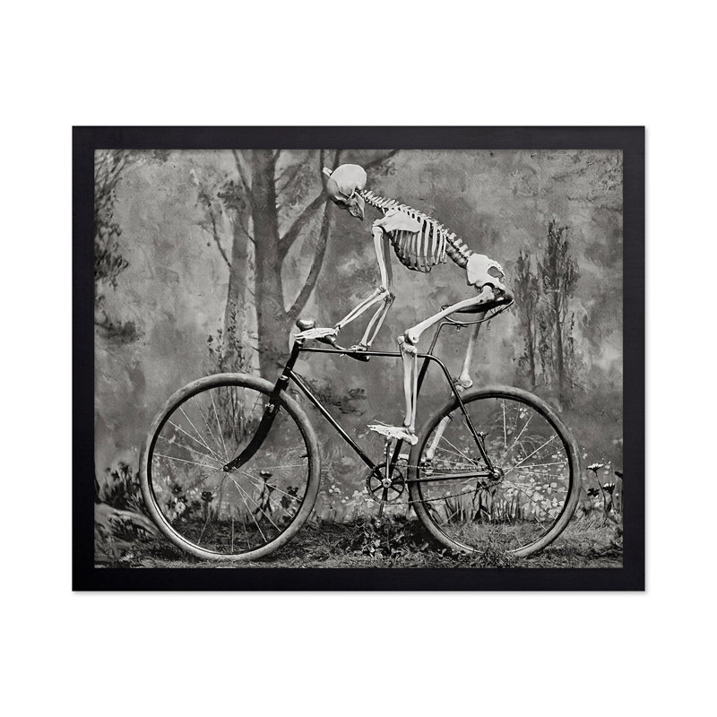 Squelette à vélo, Sans cadre, Affiche, H 08 po x l 10 po